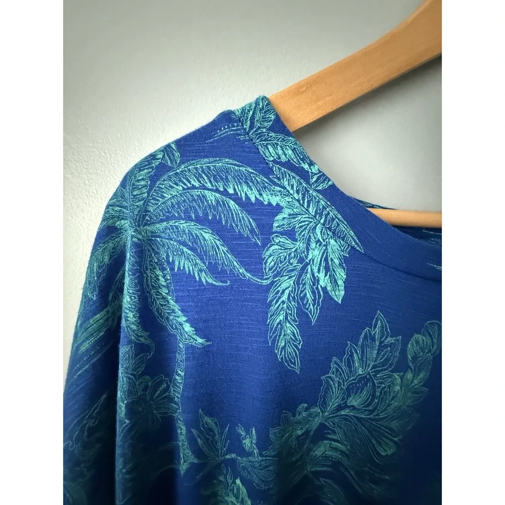 Outdoor Oasis One Size Royal Blue Gauzy Beach Pool Swim Cover Up Tunic Kimono - Picture 7 of 11